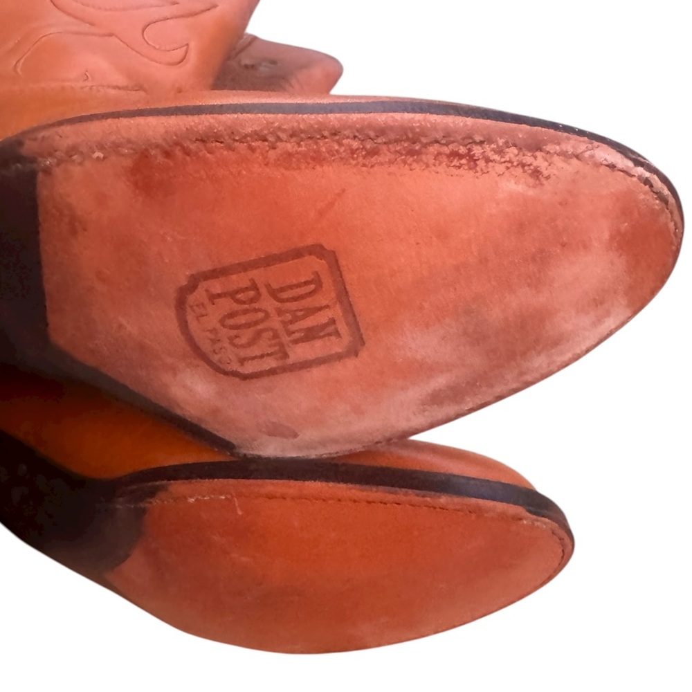 VTG Womens PREMIUM LEATHER DAN POST HANDCRAFTED DURABLE Western Cowboy Boots SZ8 - Picture 6 of 12
